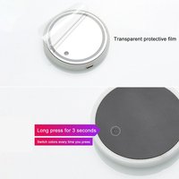Sous-verre LED lumineux RGB à 7 couleurs changeantes avec capteur de vibration, recharge USB, pratique pour voiture et bar