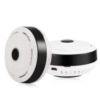 Kamera Keamanan IP V380 Pro Nirkabel WiFi Plafon Dalam Ruangan 360 Derajat Panoramic Fisheye Kamera Mini