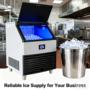 Máquina de Hielo Comercial Eléctrica de Acero Inoxidable, 100 kg/Día, Control Táctil, para Restaurantes, Autos, Uso en Exteriores y Doméstico - Product Image 6