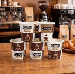 <b>Small</b> Size 3oz 4oz 6oz Disposable Leakproof Cafe Tea Paper Cups Double Water Coated Meeting Drinking Containers Vasos De Papel - Product Image 1