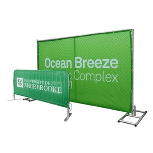 Barricata personalizzata CCB copre il controllo della folla in poliestere e PVC rivestiti tessuti per esterni striscioni - Product Image 4