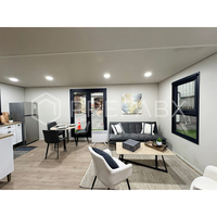 Conteneur extensible PTH, maison préfabriquée modulaire à ossature en acier, 2 chambres, utilisation en extérieur, montage rapide et facile