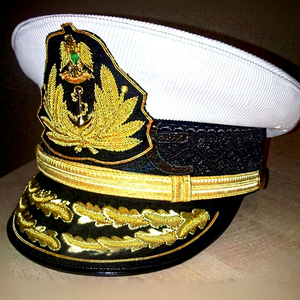 Gorra de Capitán OEM, Estilo Náutico, Unisex, para Adultos, Uso Diario, 100% Lana, Lisa, Personalizable, Gorro de Almirante - Product Image 1