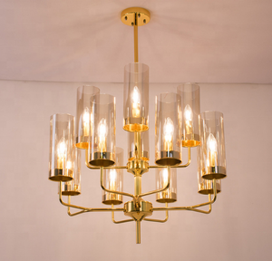 Decorazione contemporanea lampadario di lusso in vetro blu più grande hall dell'hotel E27 lampade a sospensione a sospensione - Product Image 3