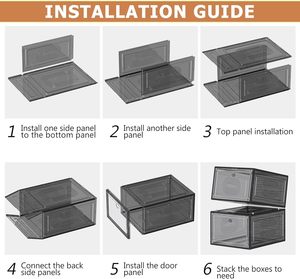 กล่องเก็บรองเท้าพลาสติกใสแบบใหม่ ป้องกันฝุ่น โปร่งใส วัสดุอะคริลิก สามารถวางซ้อนกันได้ - Product Image 4