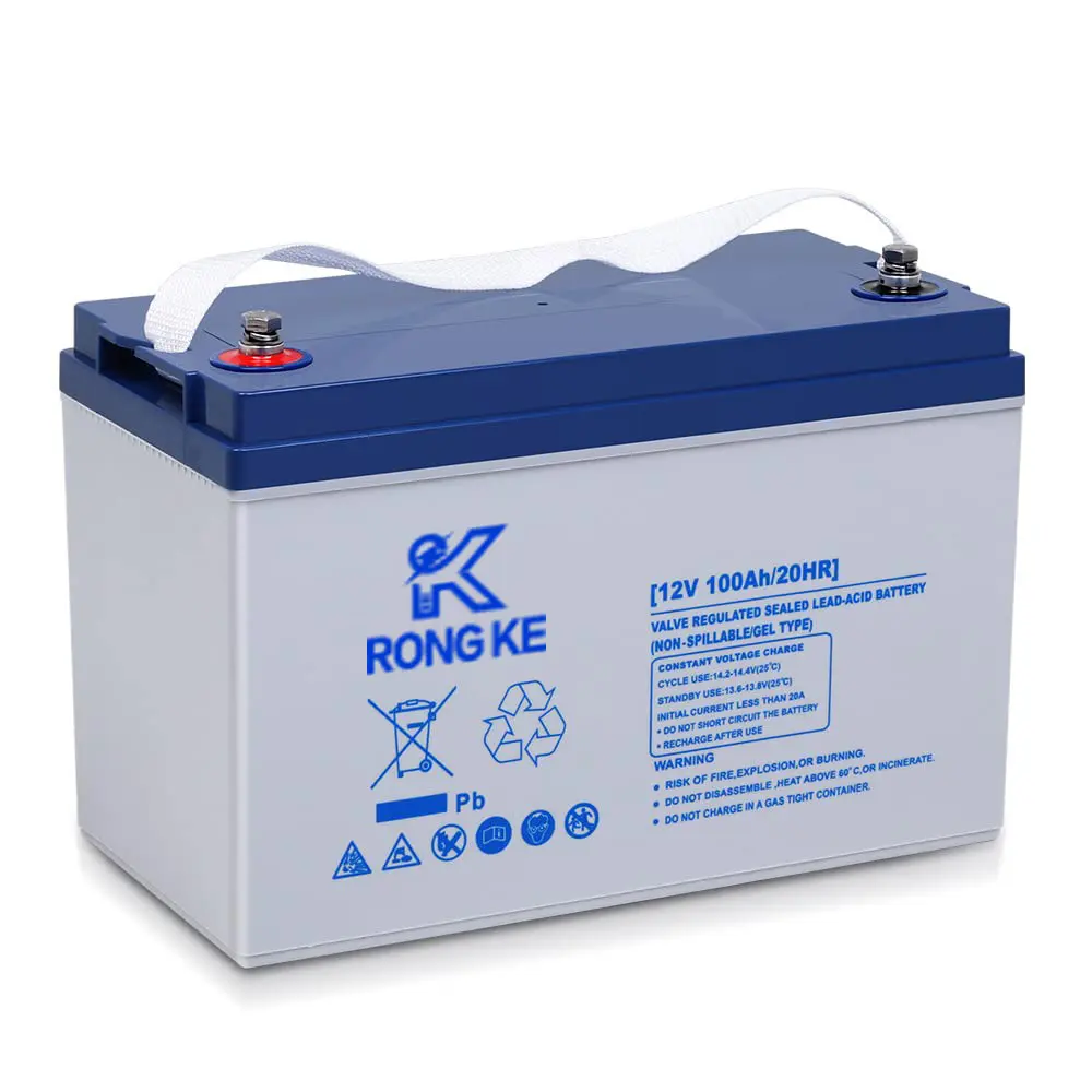 12V 100AH Deep Cycle Hybrid Gel Battery Over 750 Cycles Rechargeable for Solar Wind RV Camping UPS Maintenance Free