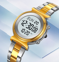 Elegante Reloj Digital de Alta Calidad para Mujer, con Correa de Acero Inoxidable y Aleación Plateada, Resistente al Agua 3BAR, Ultrafino, con Alarma y Cronómetro