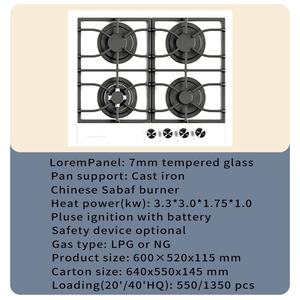 China's Hot Selling Electric Ignition Gas Hob High Quality Tempered Glass <b>Smart</b> <b>Cooktops</b> Solar-Powered Built Gas Stove Outdoor - Product Image 6