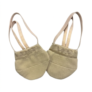 Chaussons de danse Baifa Danzo en coton tricoté avec semelle extérieure en caoutchouc, demi-semelles souples et respirantes pour gymnastique rythmique, unisexe, faible MOQ, OEM - Product Image 1
