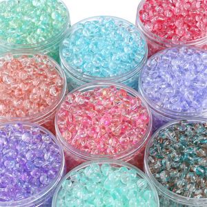 High Quality Wholesale 8mm Glass Jelly Bubble Double Colors Round Loose Beads for Beaded Jewelry <strong>Bracelets</strong> <strong>Waist</strong> Making Supplies - Product Image 1