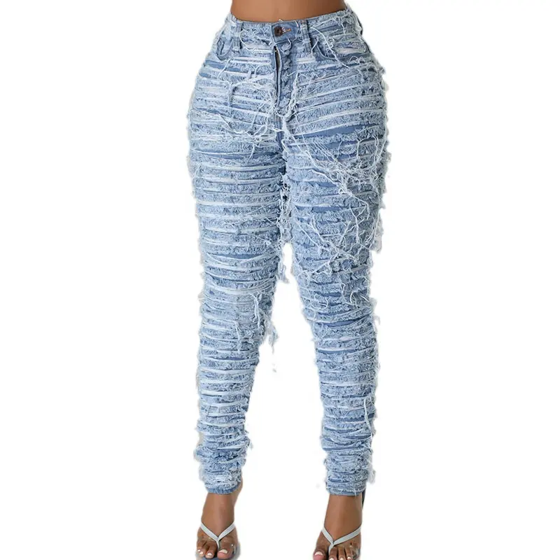 Jeans pour femmes jeans patch personnalisé, jeans pour femmes jeans personnalisés, jeans déchirés pour femmes jeans logo personnalisé pour femmes