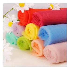 2023 गर्म बिक्री थोक 100% नायलॉन रंग रंग रंगीन प्राकृतिक नरम ब्राइडल पोशाक के कपड़े - Product Image 1