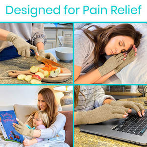 Sarung tangan kompresi reumatoid wanita, sarung tangan tanpa jari ortopedi pereda nyeri artritis - Product Image 5