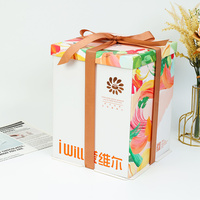 Boîte à gâteau pliable de qualité alimentaire avec impression personnalisée et poignée pour boulangerie, desserts à emporter et coffrets cadeaux pour célébrations