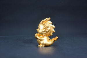 Yuanbao drakenbeeldhouwkunst op maat gemaakte ambachten geschilderd bronzen beeld ornament Chinese stijl levensgroot gemaakt - Product Image 2