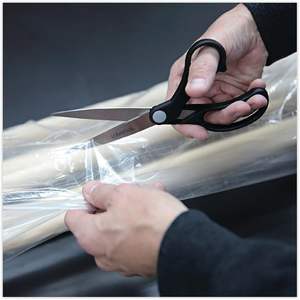 UNV92010 Universal de 8.5 Pulgadas Largo 3.75 pulgadas. Tijeras de Oficina Negras de Longitud Corta con Mango Desplazado, Tijeras de Papel de Acero Inoxidable - Product Image 6