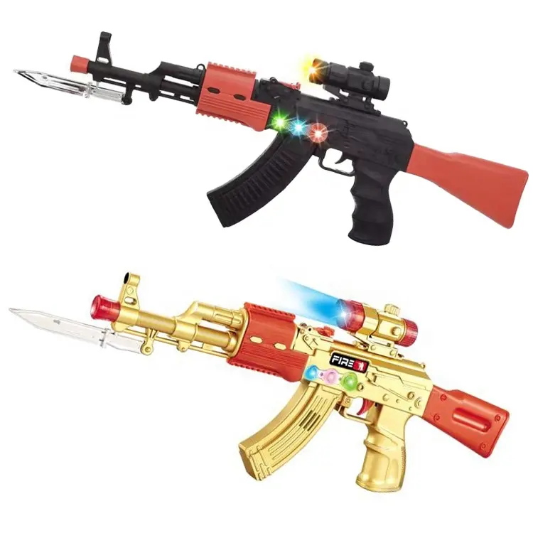 AK47 बच्चों के खिलौना बंदूक लोकप्रिय acousto ऑप्टिक पावर बिजली हमला बंदूक