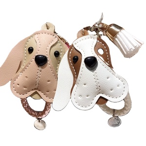 Accessoires de sac mignon <span class=keywords><strong>pompon</strong></span> métal étiquette Pu <span class=keywords><strong>cuir</strong></span> Cocker épagneul chien <span class=keywords><strong>porte</strong></span>-<span class=keywords><strong>clés</strong></span> - Product Image 6