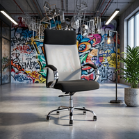 Chaise de bureau ergonomique à dossier plein en maille, réglable en hauteur, avec verrouillage d'inclinaison, pivotante, design moderne, pour la maison, l'hôtel, l'hôpital, le salon