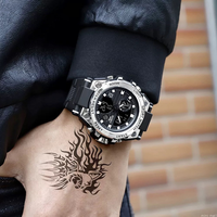Montre numérique pour homme, montre de sport décontractée, montre électronique étanche à la mode pour homme