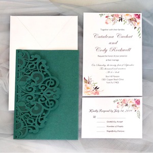 <span class=keywords><strong>Invitation</strong></span> de mariage en papier de soie doré, <span class=keywords><strong>carte</strong></span> dorée poudrée, <span class=keywords><strong>invitation</strong></span> de fiançailles ajourée, fabrication en usine - Product Image 2