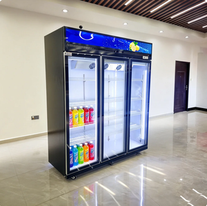 <span class=keywords><strong>Congélateur</strong></span> vertical commercial à 3 portes de 1000 L, très demandé, pour supermarchés et magasins de proximité - Product Image 3