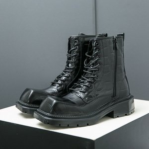 Bottes de grande taille pour hommes, automne, montantes, décontractées, de <span class=keywords><strong>moto</strong></span>, de combat, de travail, tendance, de marque - Product Image 6