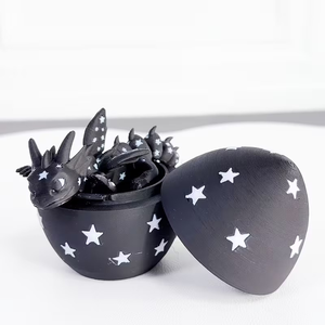 Figurines Dragon Black Star Dragon Egg avec mini jouets dragon, objets de collection fantastiques pour enfants de 7 à 12 ans - Product Image 4