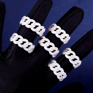 Yy Rts Iced Out Cuban <b>Rings</b> Moissanite <b>Rings</b> Pass Diamond Tester 925 Sterling <b>Silver</b> Hiphop Fine Jewelry <b>Rings</b> for Men - Product Image 1