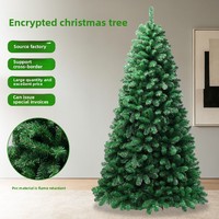Décorations de Noël de haute qualité, très vendues, en PVC, sapin de Noël chinois à floqué automatique, super simulation pour la maison