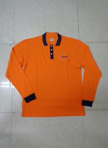 Camisa de manga larga para hombre, tejido de punto de poliéster/algodón teñido liso ecológico de alta calidad, transpirable de secado rápido - Product Image 2