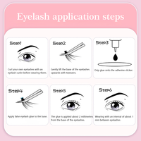 Faux Cils Professionnels en Forme de W avec Logo Personnalisé, Faits Main, Naturels, Volumineux, Doux, en Cheveux Synthétiques Mixtes, Réutilisables