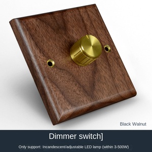 Interruptor de madera retro de alta calidad, palanca de doble Polo de 3 vías para control de velocidad del ventilador y atenuación de la luz - Product Image 2