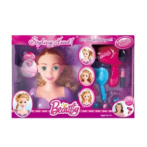 Poupée de coiffure en vinyle <span class=keywords><strong>avec</strong></span> cheveux, jouet de <span class=keywords><strong>maquillage</strong></span> de princesse à la mode pour filles - Product Image 1