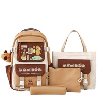Nouveau Sac à Dos Étudiant 4-en-1 YCH 2026 – Le Meilleur Vendeur en Gros : Ensemble Sac à Dos Capybara Cartoon pour Étudiants Mignons