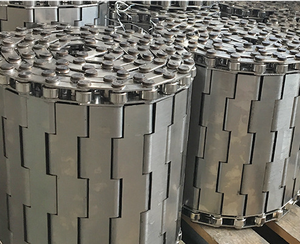 प्लेट चिप कन्वेयर बेल्ट/स्टेनलेस स्टील कार्बन स्टील धातु छिद्रित और सपाट सतह श्रृंखला प्लेट लिंक कन्वेयर बेल्ट - Product Image 5