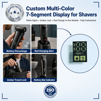 Pantalla LED de 7 Segmentos Personalizada de Alta Calidad, Panel de Visualización para Afeitadoras, Pantalla de Porcentaje de Batería para Fabricantes de Recortadoras de Barba