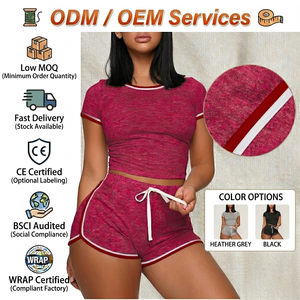 Conjuntos de Shorts de Verano para Mujer, <span class=keywords><strong>Ropa</strong></span> de Talla Grande, Conjuntos de Yoga, Conjunto de Dos Piezas Corto para Mujer 2026 - Product Image 2