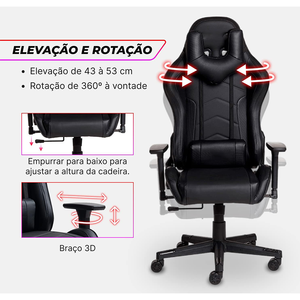 เก้าอี้เกมมิ่ง OEM ขายส่ง รุ่น Ergonomic สีดำ สำหรับสำนักงาน พร้อมที่วางแขน 3 มิติ และฐานไนลอน สำหรับการตั้งค่า<span class=keywords><strong>เกม</strong></span>แบบแข่งขัน - Product Image 5