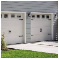 Porte de garage à enroulement moderne personnalisée en alliage d'aluminium à vue complète avec grille encastrée de sécurité