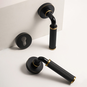 Luxury Brass <strong>Door</strong> Lock Set Modern Interior <strong>Bedroom</strong> Bathroom Double Wood <strong>Door</strong> Lever Privacy Passage Lock - Product Image 1