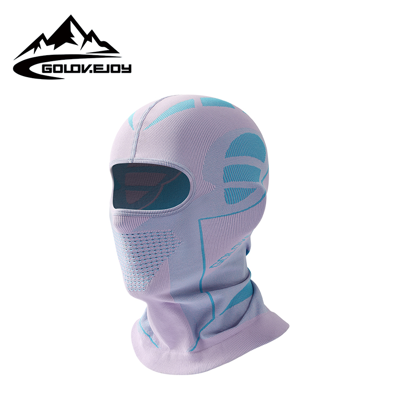 GOLOVEJOY DTJ49 toptan özel Logo Balaclava nefes Polyester kayak maskesi Balaclava katı tasarımcı bisiklet Balaclava