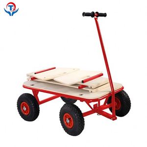 Opvouwbare 4 Wiel Houten Serveren <span class=keywords><strong>Wagon</strong></span> Strand Hulpmiddel Speelgoed Thee Winkelwagen - Product Image 2