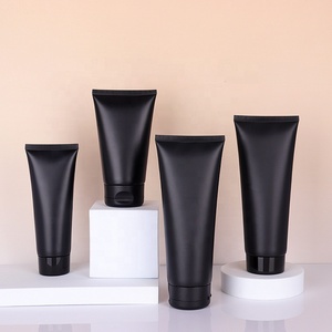 Toptan 100ml 150ml 200ml özel Logo mat siyah kozmetik losyon kozmetik el kremi losyon ürün için sıkılabilir tüp - Product Image 1