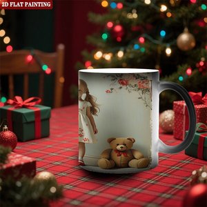 Frosted Black <b>Ceramic</b> <b>Mug</b> 11oz Heat Changing Tea Cup Eco Friendly Non Toxic Drinking Cup - Product Image 2