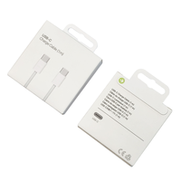 Chargeur rapide PD 60W en gros, câble de charge USB C vers C tressé en nylon/PVC, synchronisation des données, 3 pieds/6 pieds pour téléphone 15/16 avec boîte