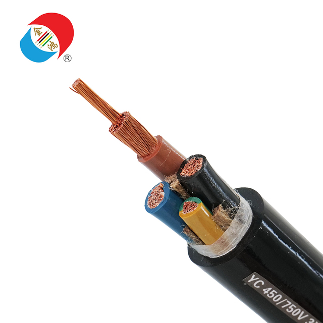 YC Heavy Duty Rubber Sheathed Flexible Cable, Oil Resistant, Weatherproof, for Construction Site and Mining Equipment
