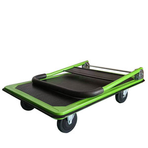 घरेलू चार-पहिएदार गाड़ी 150kg स्टील <span class=keywords><strong>flatbed</strong></span> ट्राली हैंडलिंग ट्राली तह हाथ ट्रक - Product Image 6