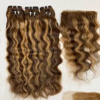 Cheveux humains vierges crus de vison brésilien 100% Remy en vrac cheveux indiens non traités