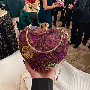 2025 sang trọng Womens tim túi nhỏ Vegan Đảng ly hợp với sequins và ngọc trai buổi tối túi xách ví cho đám cưới và các sự kiện - Product Image 5